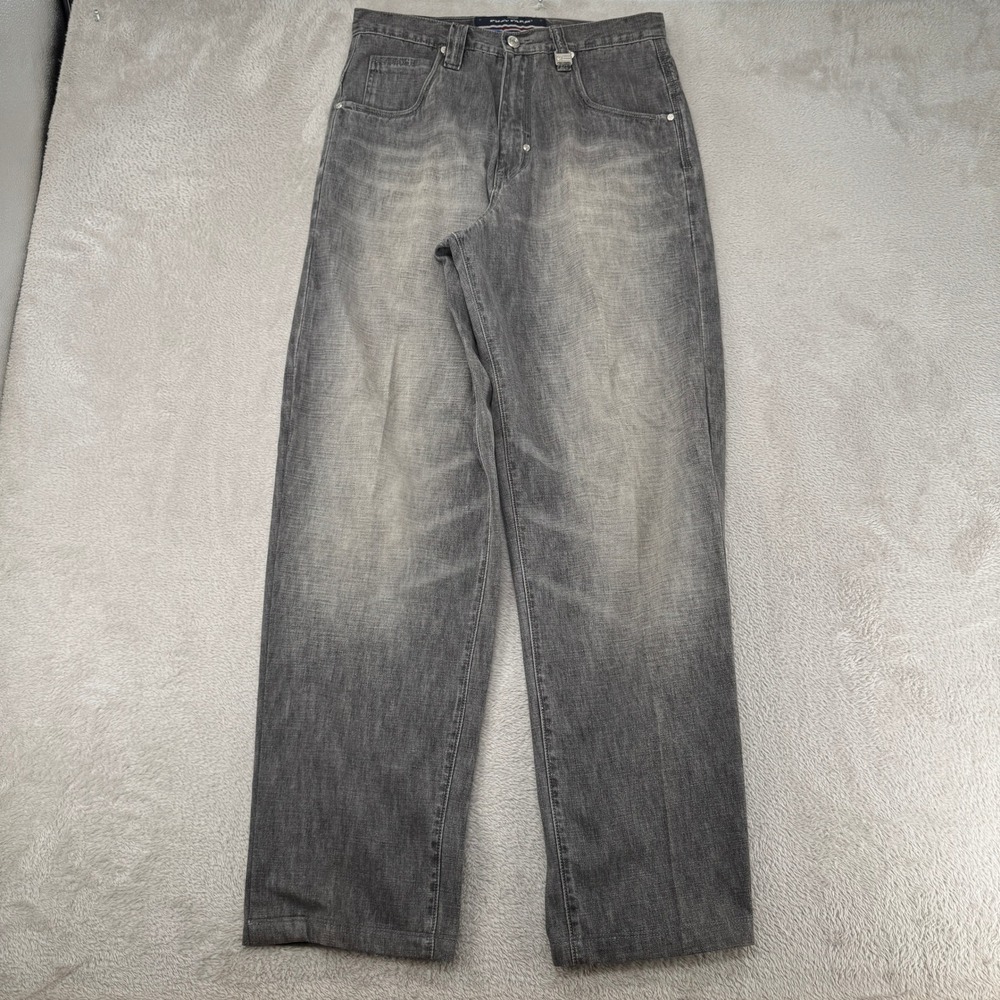 Vintage Phat Farm Mens Baggy Jeans 30x33 Gray Preowned Y2K Hip Hop Streetwear